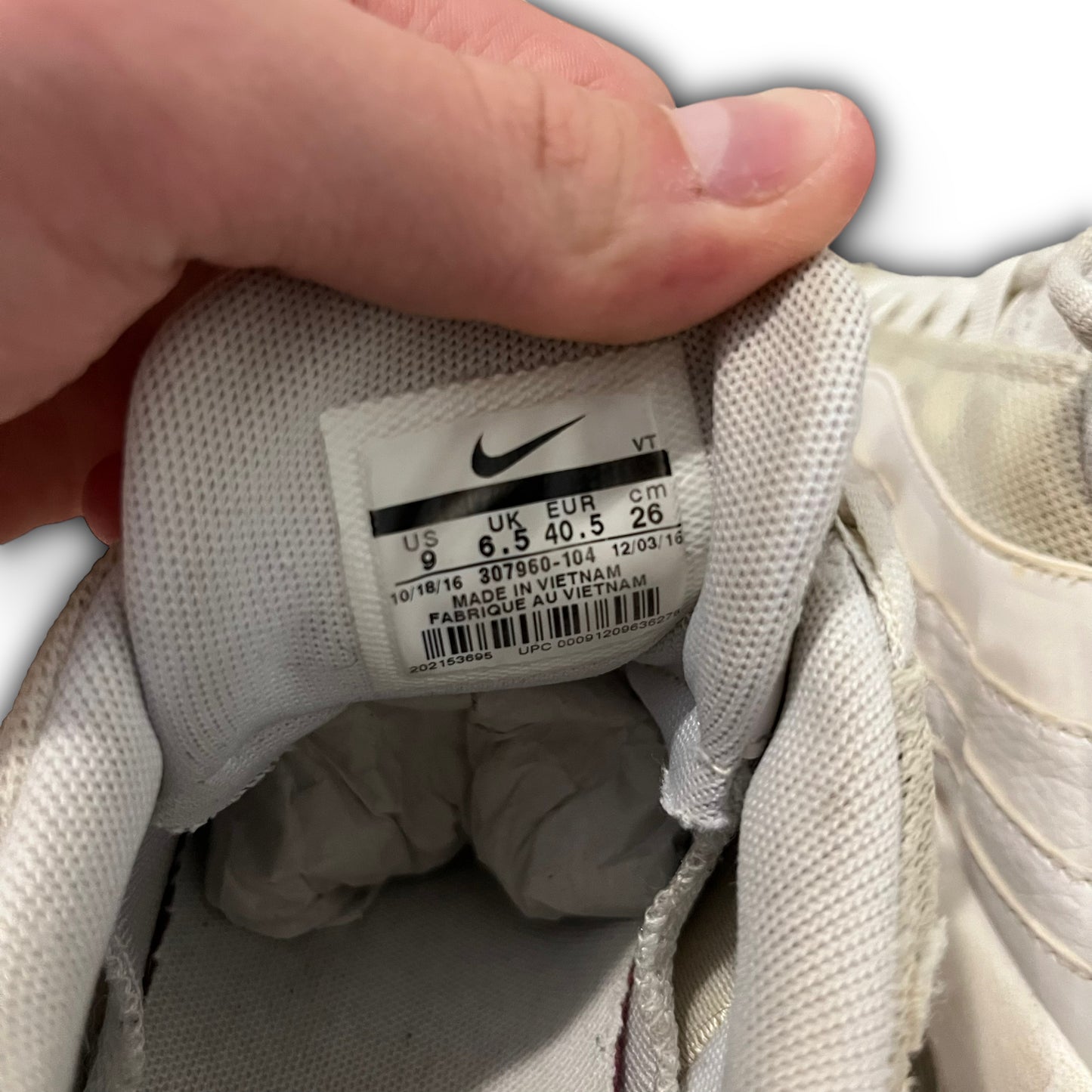 Nike Air Max 95 „Triple White“ (EU 40,5)