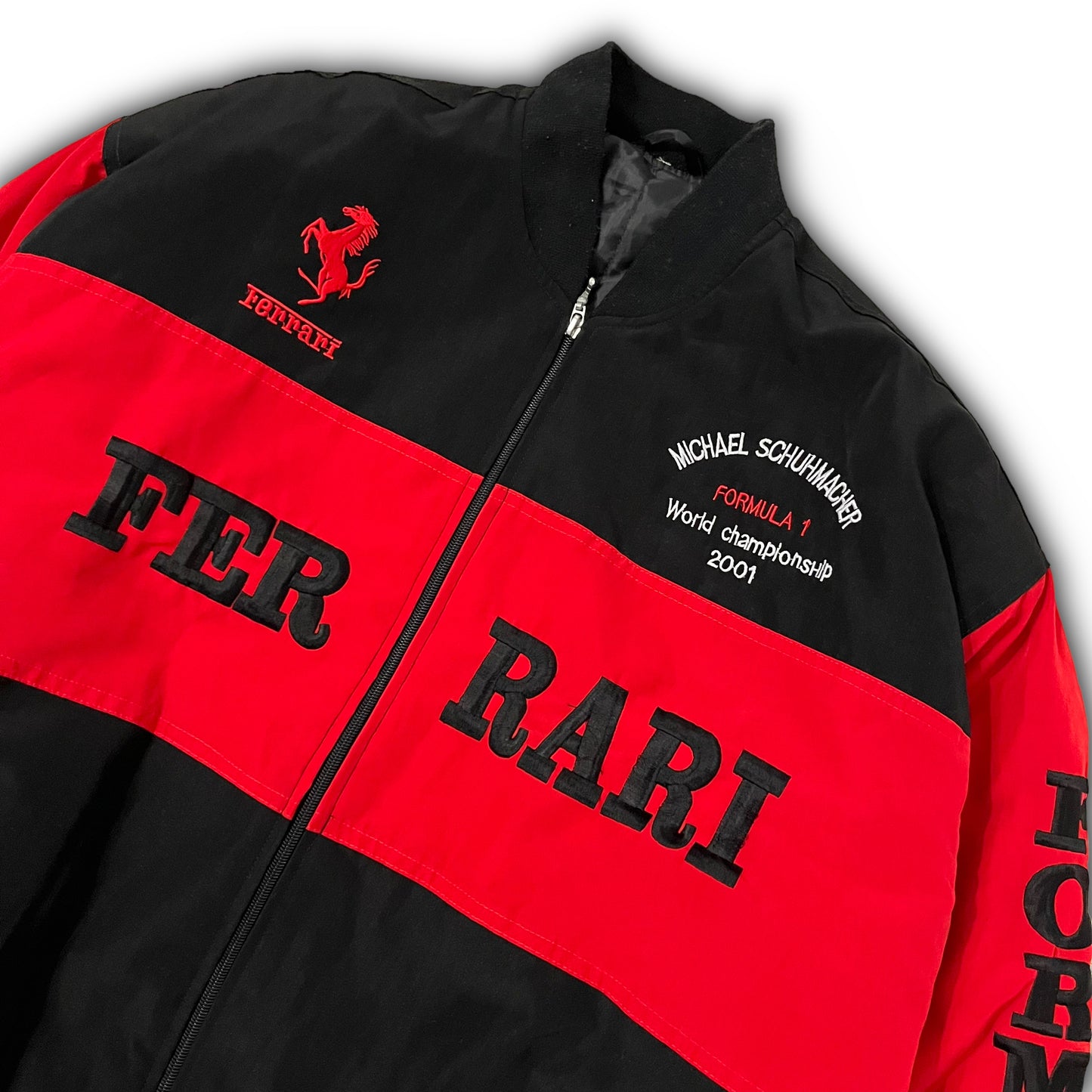 Vintage Ferrari Formel 1 Racing Schumacher 2001 Jacke (XL)
