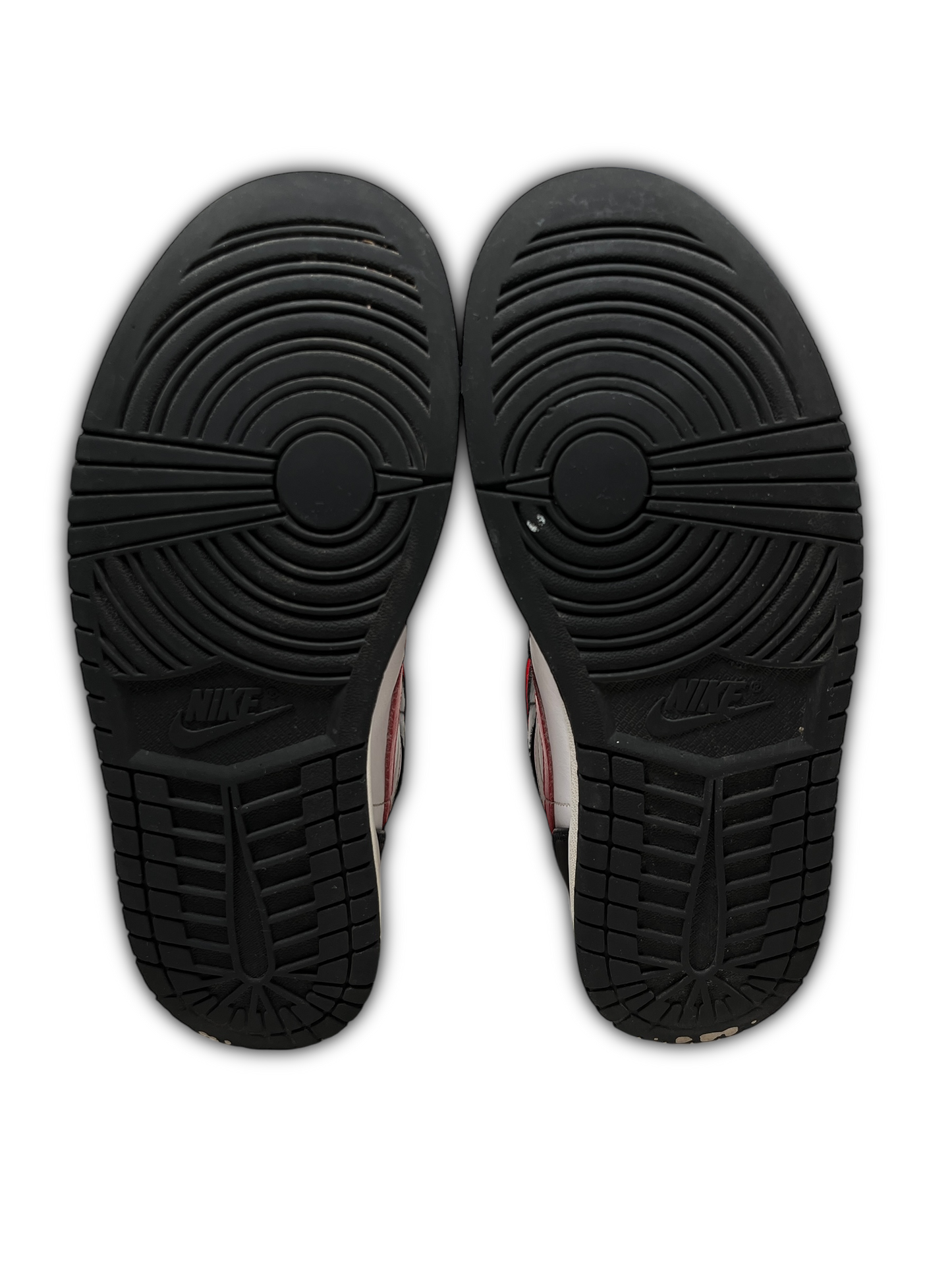 Jordan 1 Mid „Weiß Schwarz Rot“ Schuhe (EU 43)