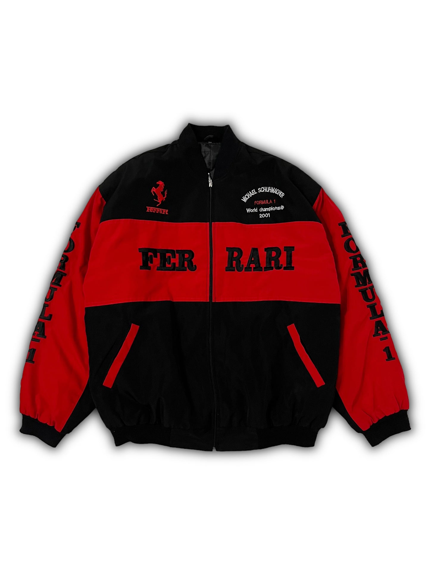 Vintage Ferrari Formel 1 Racing Schumacher 2001 Jacke (XL)