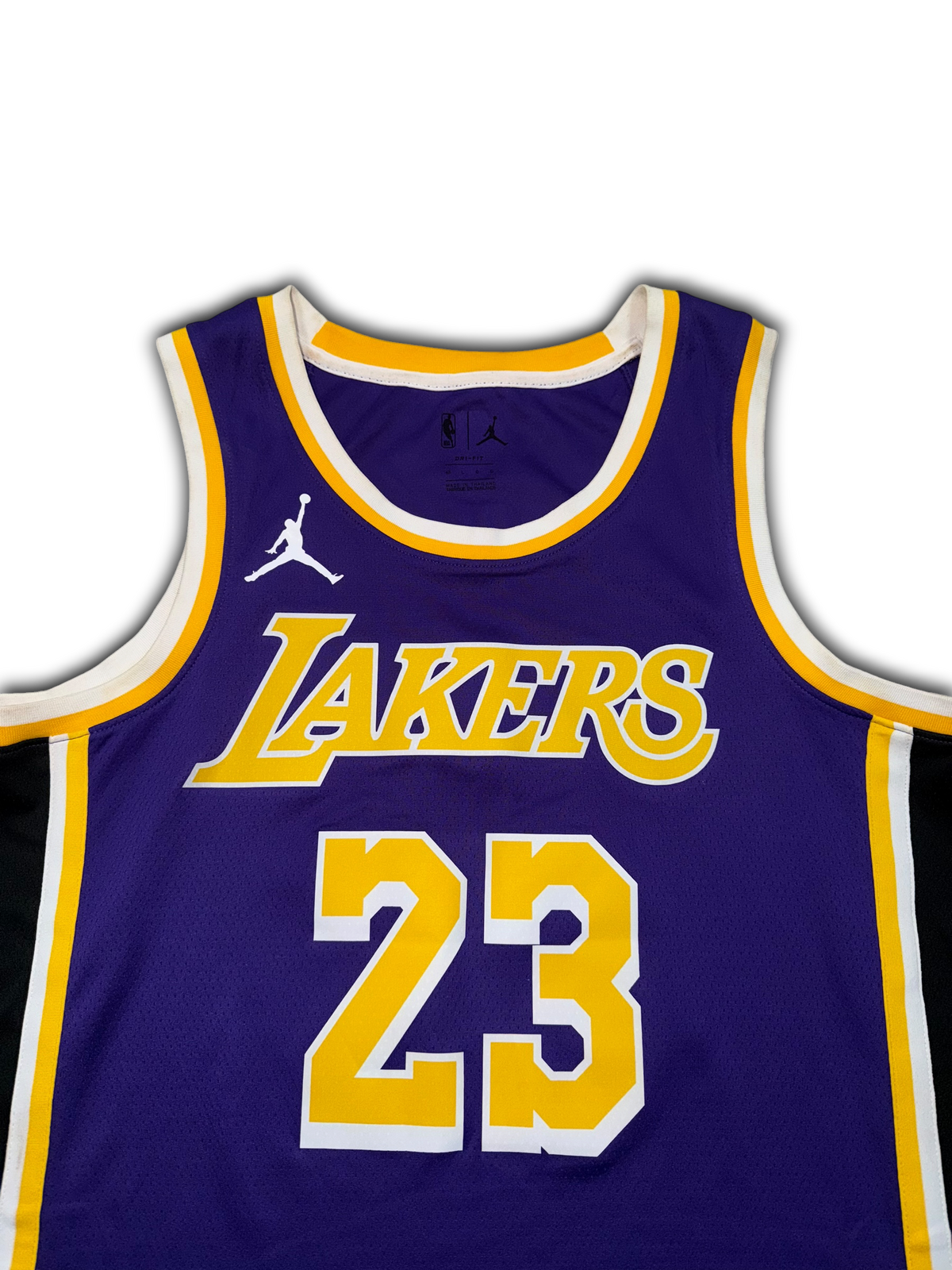 Nike Jordan Lakers #23 LeBron James Basketball Jersey (L)
