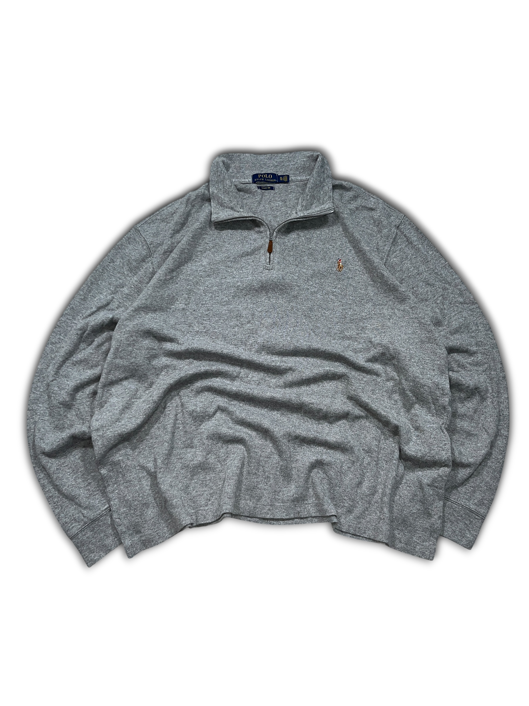 Polo Ralph Lauren Quarter-Zip Sweater (XL)-Taka Vintage