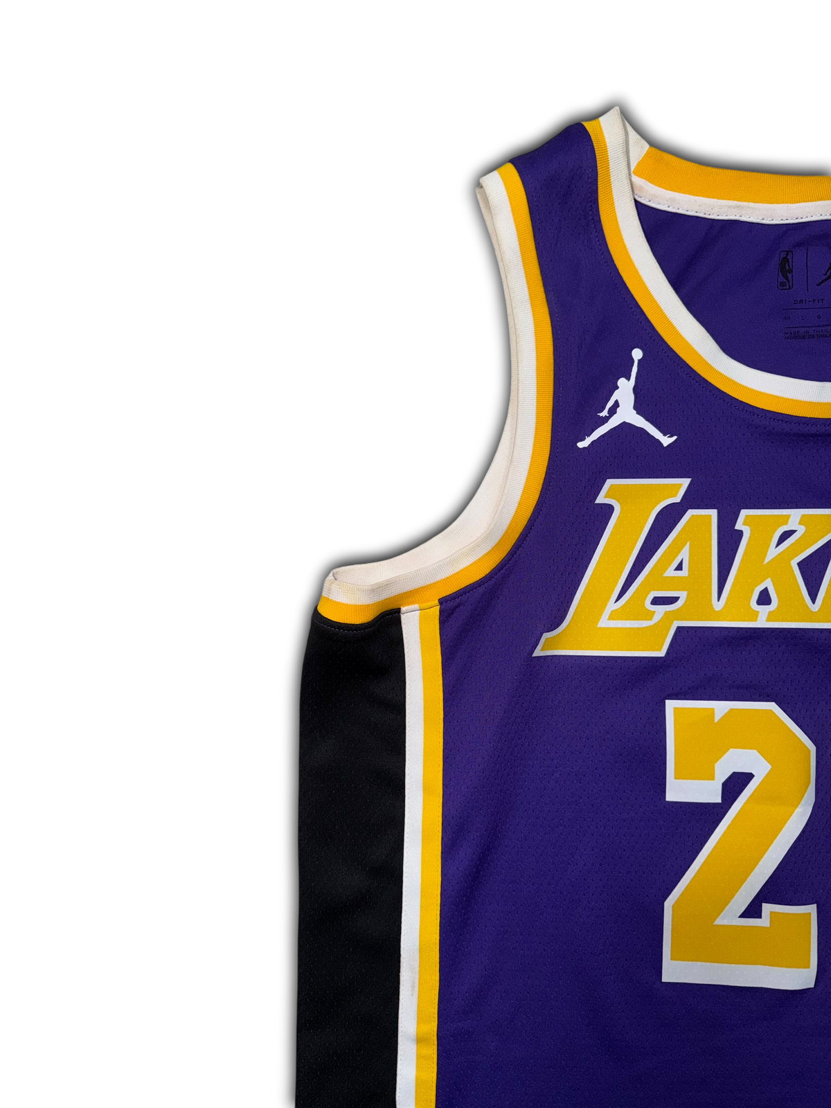 Nike Jordan Lakers #23 LeBron James Basketball Jersey (L)