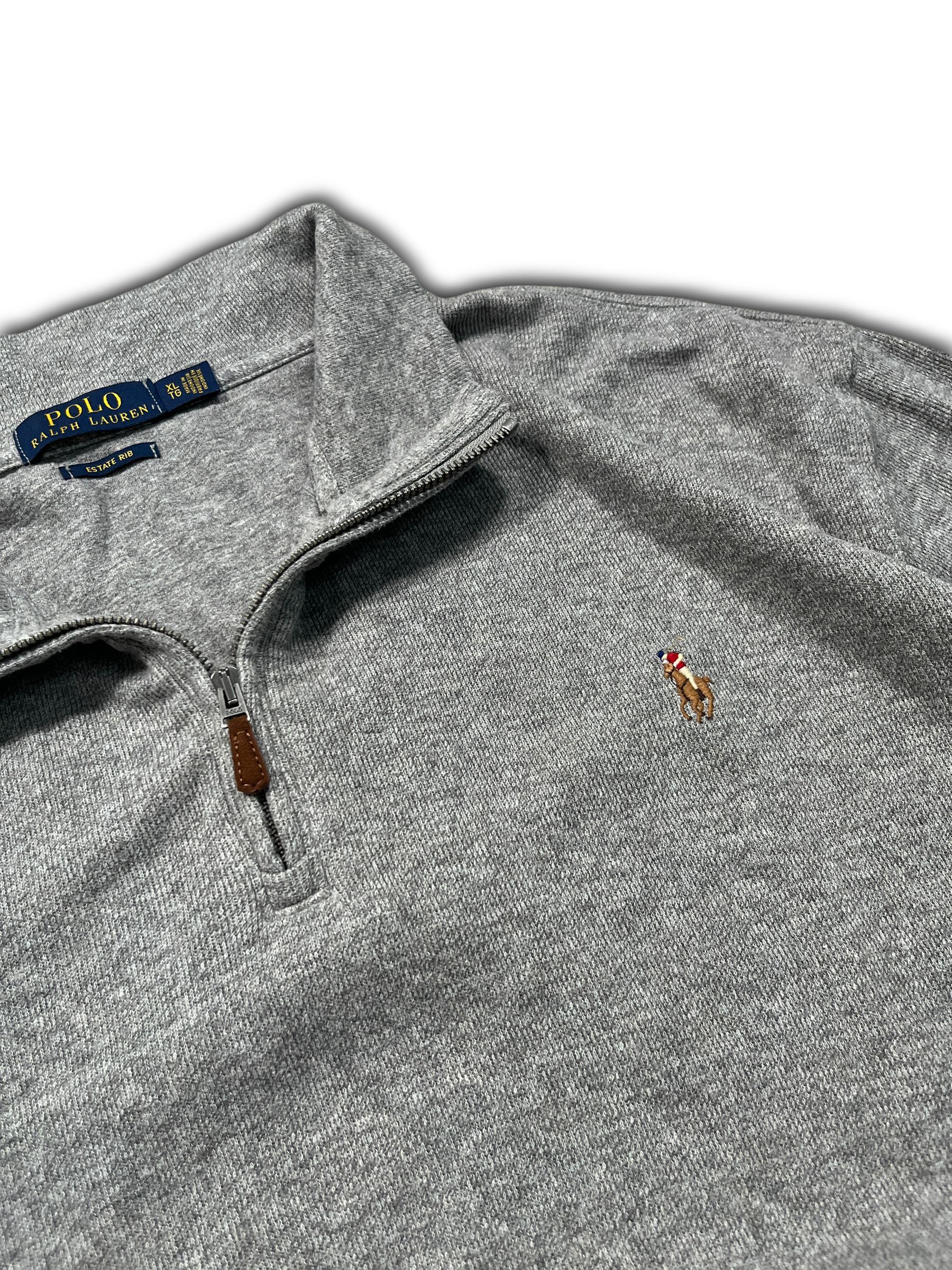 Polo Ralph Lauren Quarter-Zip Sweater (XL)-Taka Vintage
