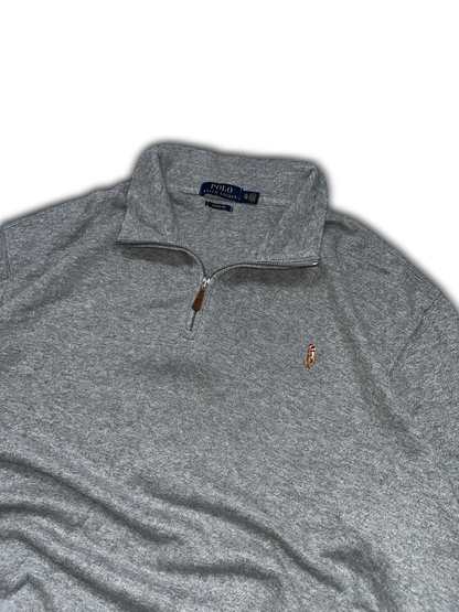 Polo Ralph Lauren Quarter-Zip Sweater (XL)-Taka Vintage