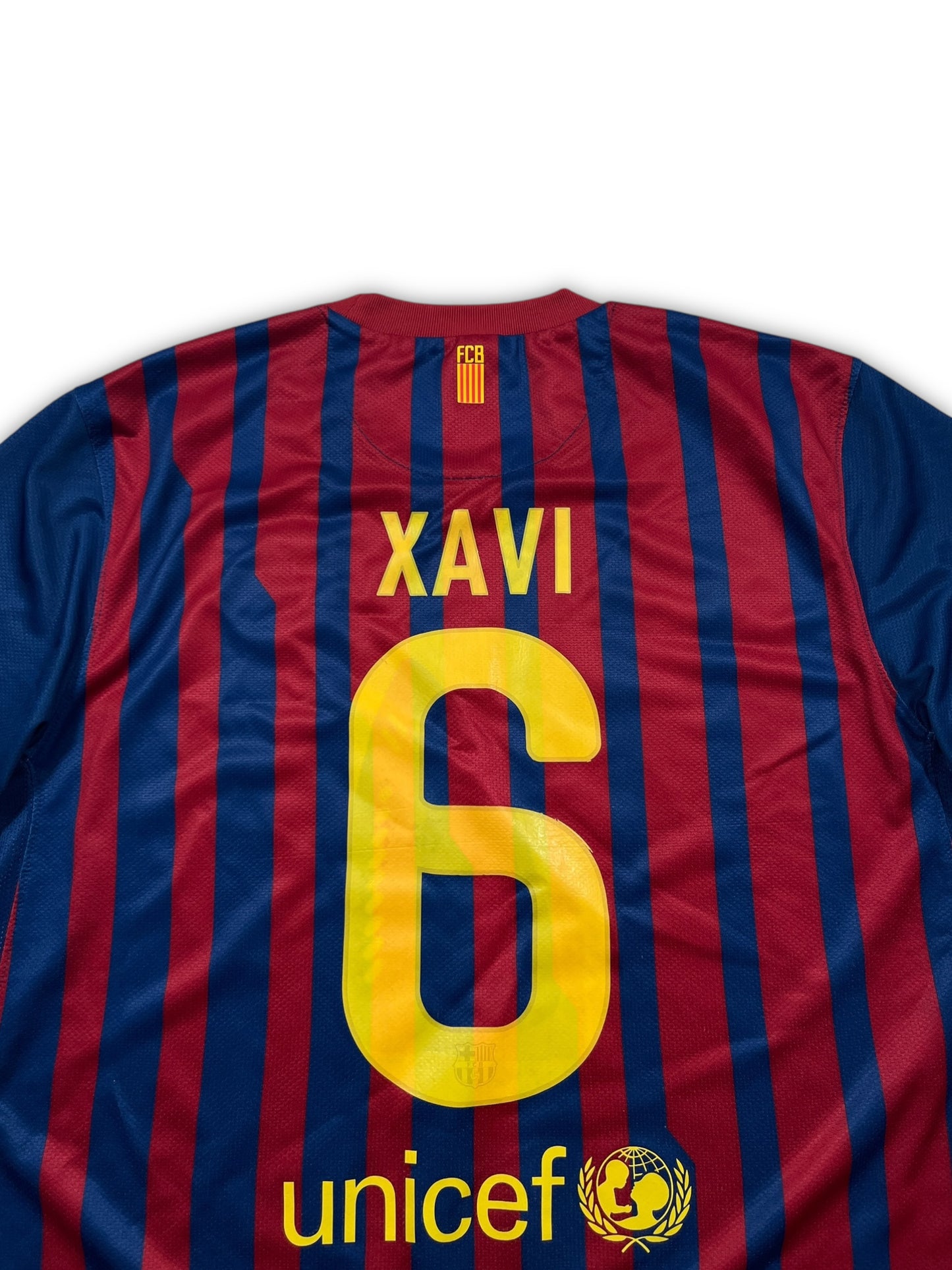 Nike Barcelona #6 Xavi 2011/12 Home Jersey (L)