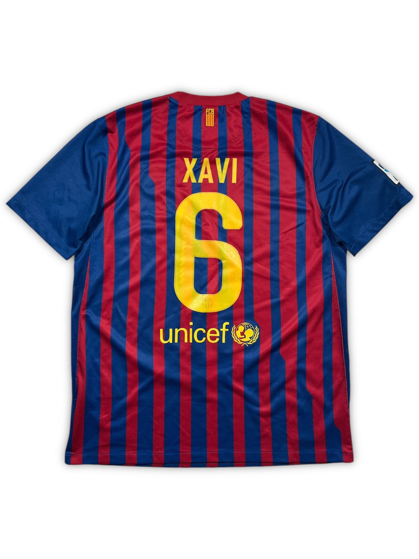 Nike Barcelona #6 Xavi 2011/12 Home Jersey (L)