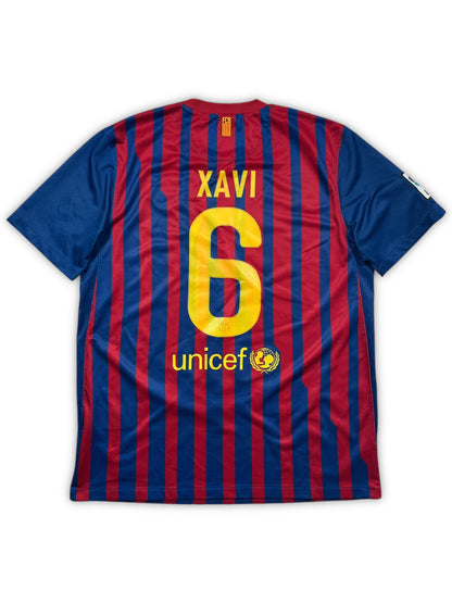 Nike Barcelona #6 Xavi 2011/12 Home Jersey (L)