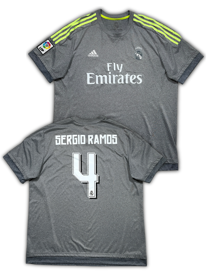 Adidas Real Madrid #4 Sergio Ramos 2015/16 Away Jersey (XL)