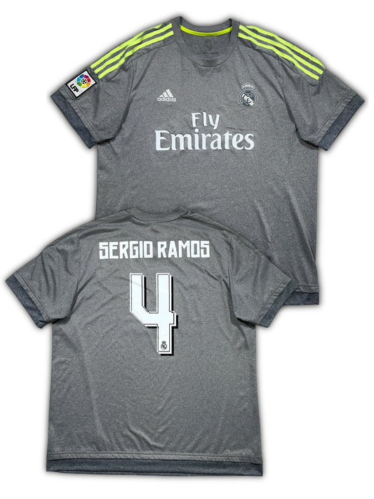 Adidas Real Madrid #4 Sergio Ramos 2015/16 Away Jersey (XL)