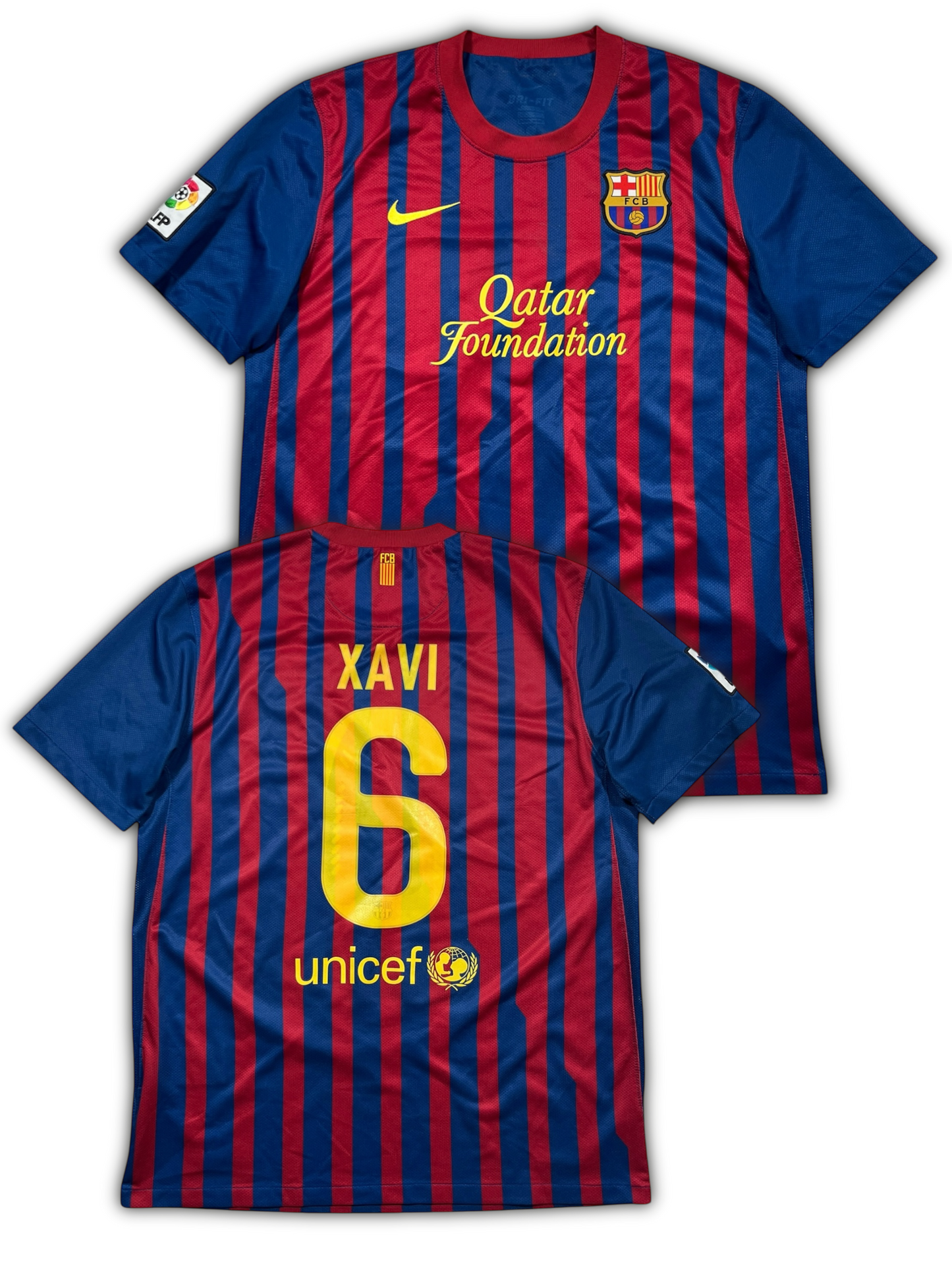 Nike Barcelona #6 Xavi 2011/12 Home Jersey (L)