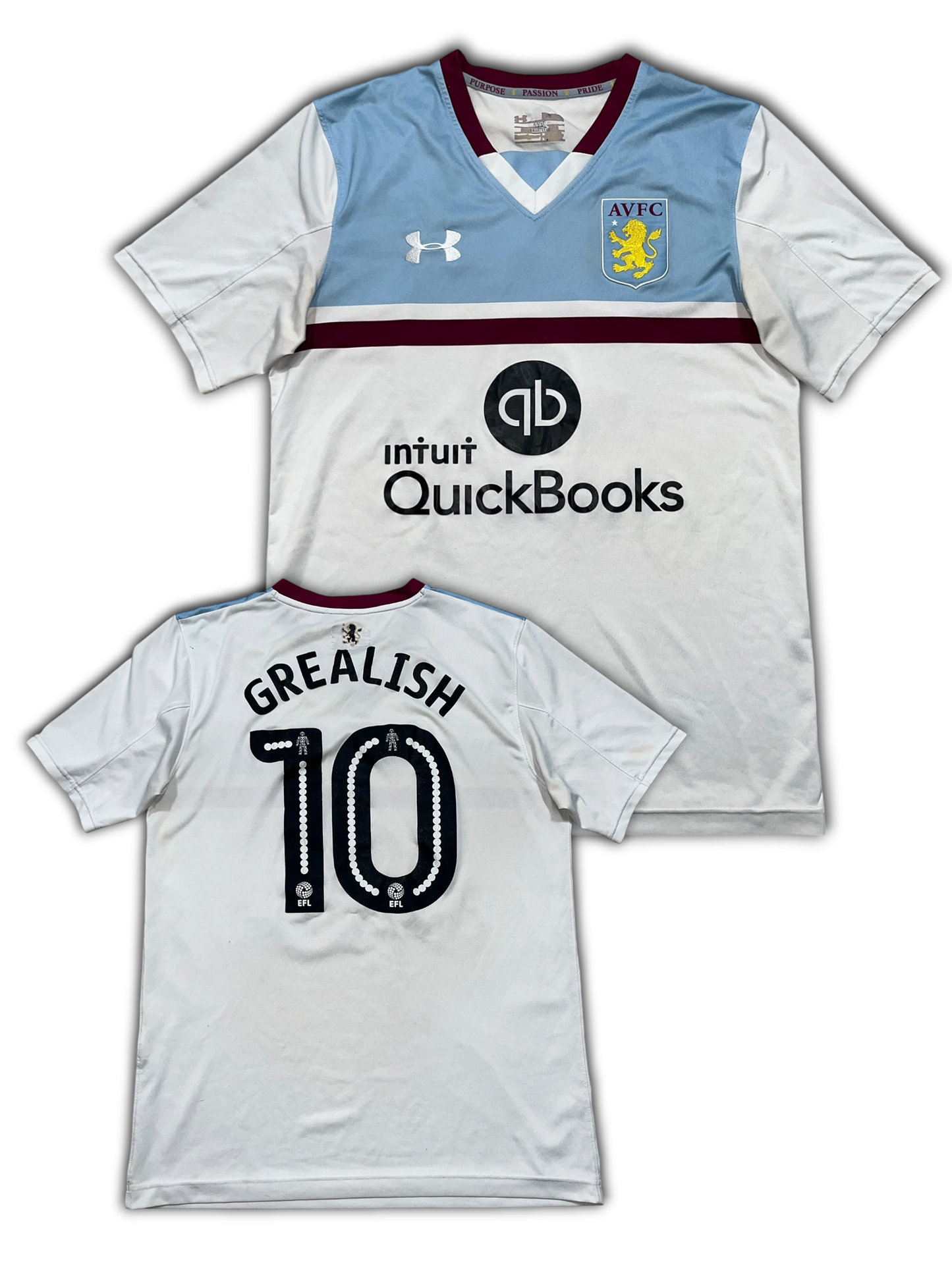 Under Armour Aston Villa #10 Grealish 2016/17 Away Jersey (M)
